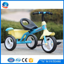 Triciclo de la cesta de plástico de China importar niños triciclo marco mental trike precio